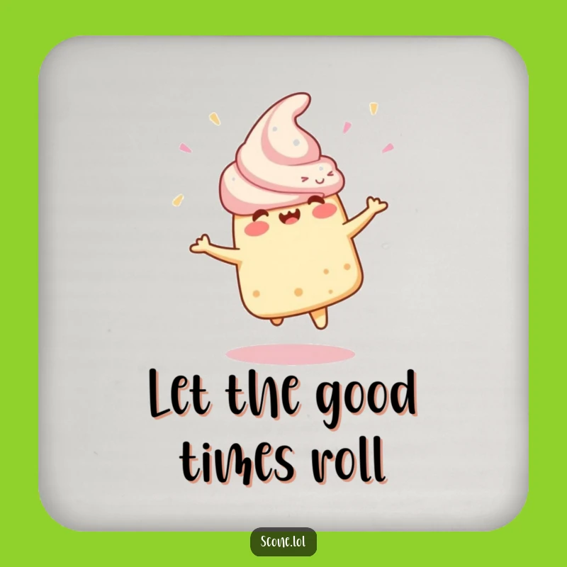 Funny Scone Coaster: Protect Surfaces with Party Flair, a Fun Funny Gift