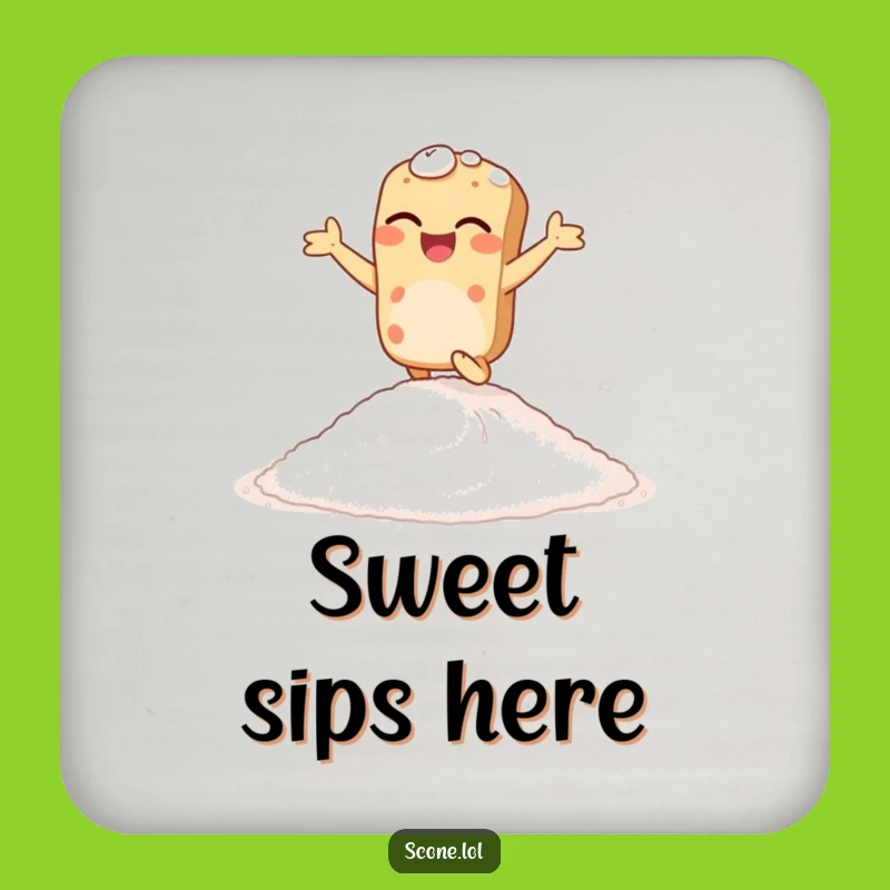 Funny Giggling Scone Coaster: Sweet Hopping Protection, Perfect Small Gift