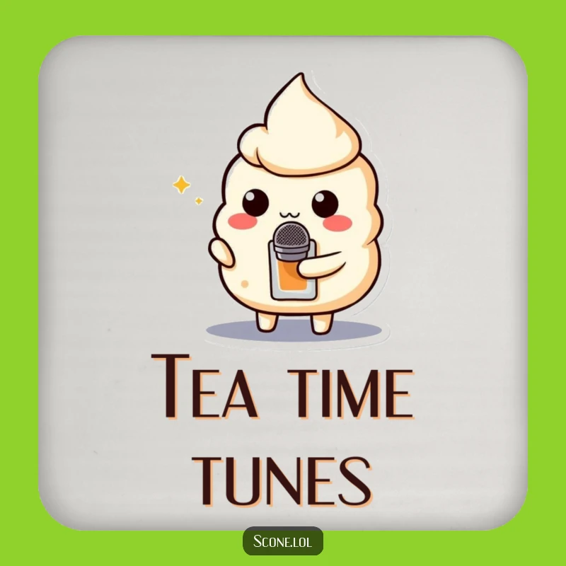 Funny Scone Mic Coaster: Protect Surfaces with Musical Flair!