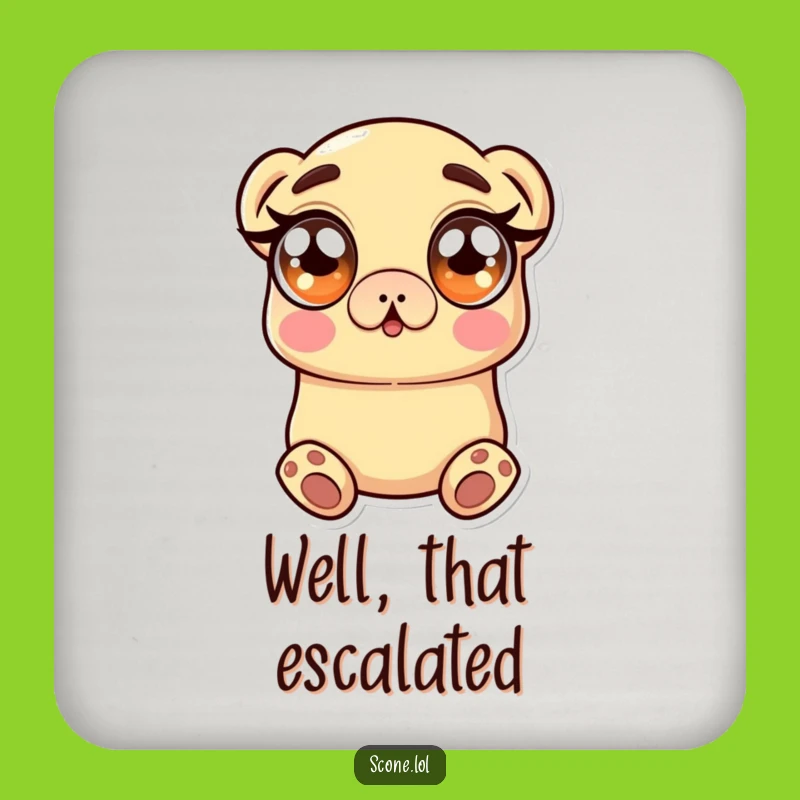 Funny Scone Coaster: Protect Surfaces with Surprise, a Fun Funny Gift