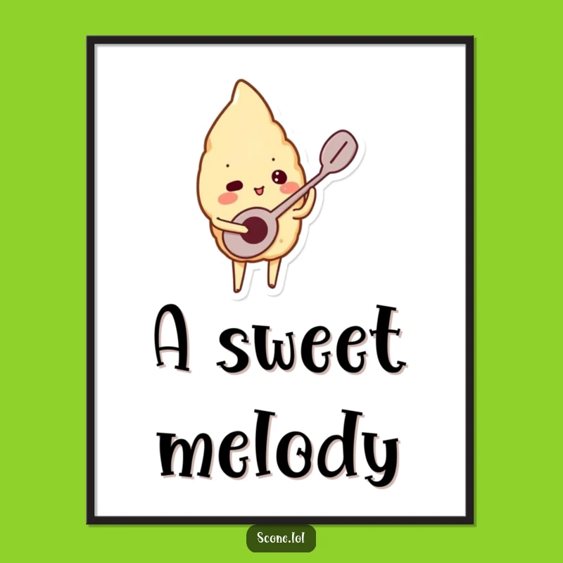 Funny Musical Scone Spoon Poster - Playful Wall Art Funny Gift