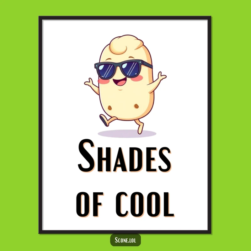 Funny Cool Scone Poster: Confident Hop Art, Perfect Stylish Decor Gift