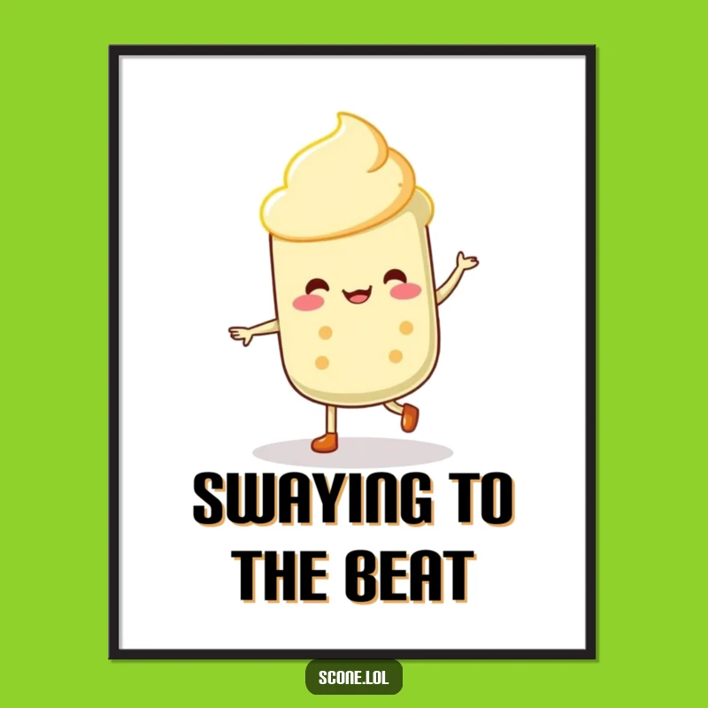 Funny Scone Dancer Poster: Decorate Your Walls with This Hilarious Jigging Art