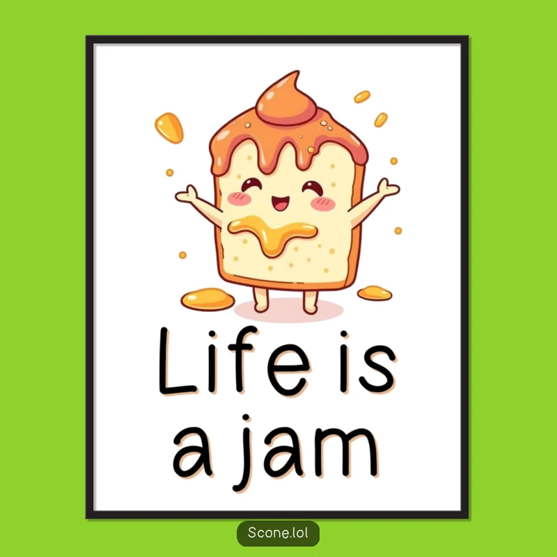 Funny Scone Jam Dance Poster: Decorate Your Walls with Hilarious Baked Art