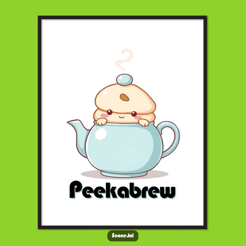 Funny Scone Poster: Peek-a-Boo Art, a Charming Funny Gift
