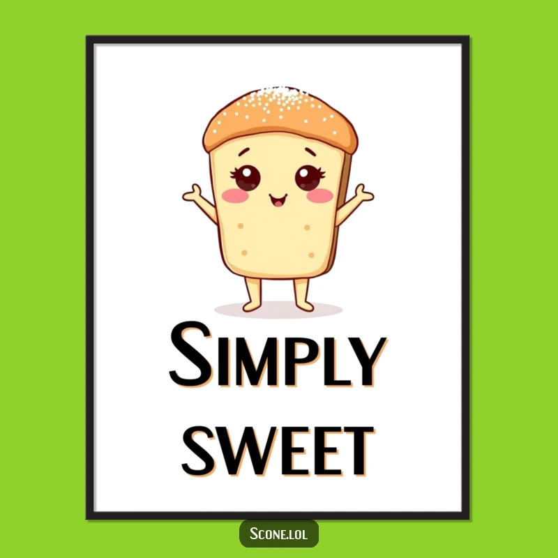 Funny Scone Sugar Dust Pose Poster: Decorate with Hilarious Posh Art