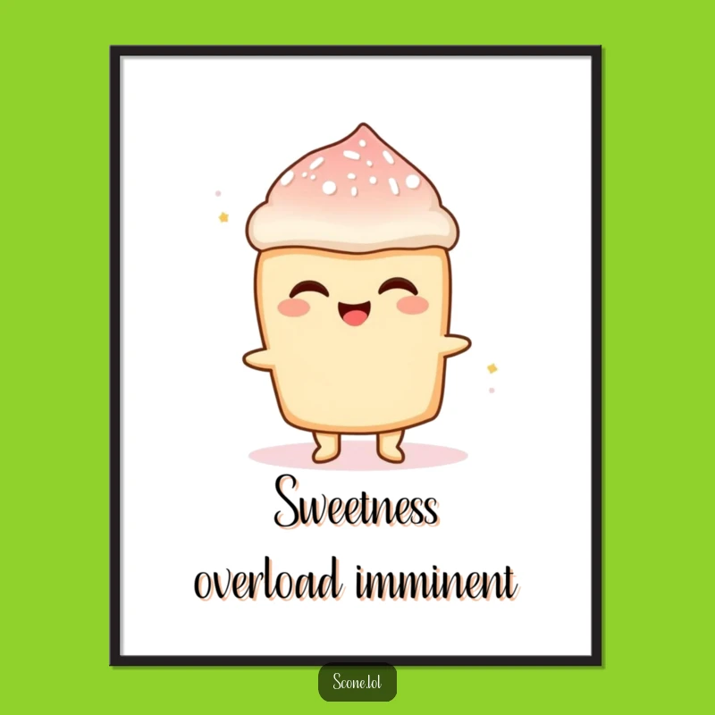Funny Scone Sugar Rush Poster: Decorate with Delight and This Hilarious Art