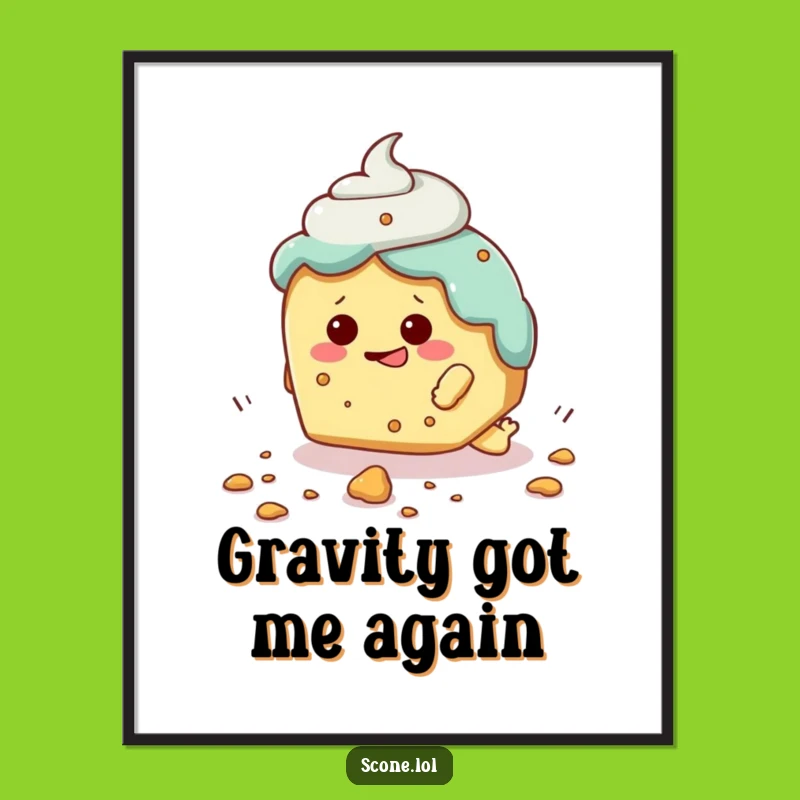 Funny Scone Tripping Poster: Add Comical Chaos to Your Walls!