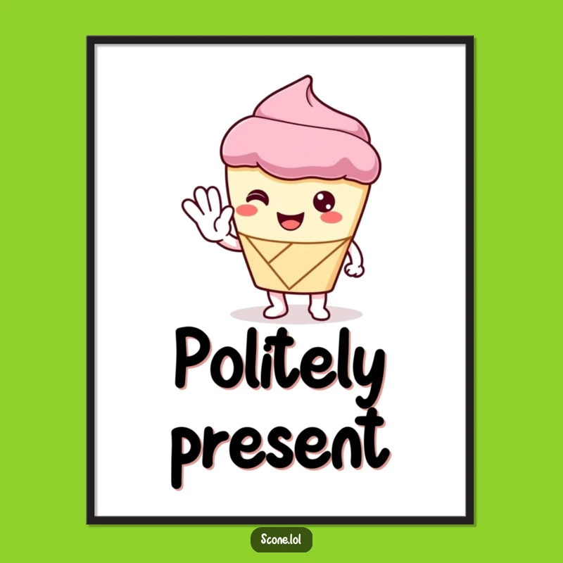 Funny Scone Poster: Welcoming Art, a Charming Funny Gift