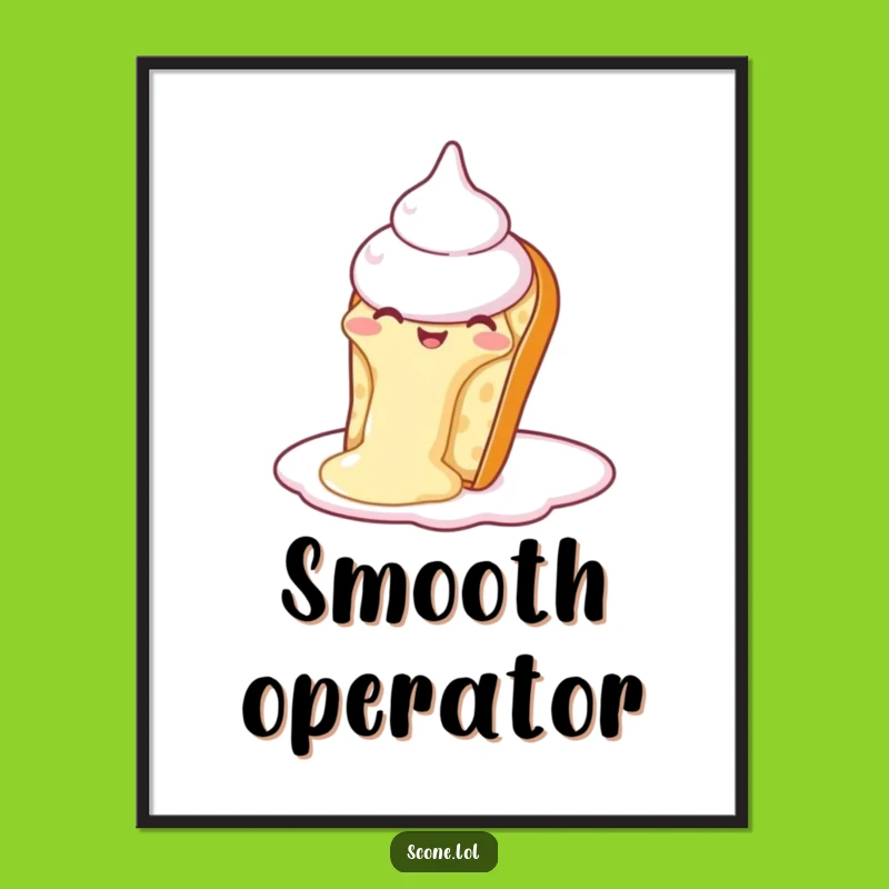 Funny Scone Cream Slide Poster: Decorate Your Walls with Hilarious Baked Art