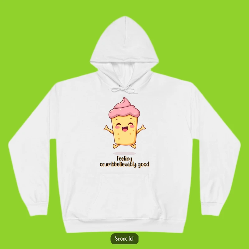 Cozy Funny Scone Hoodie: Feel the Joy of this Jumping Baked Good, Ideal Funny Gift
