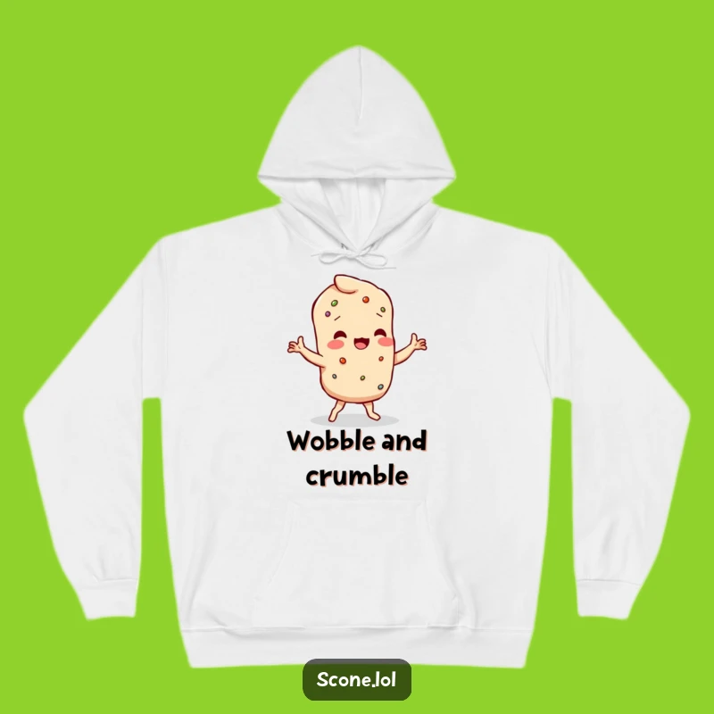 Cozy Funny Wobbly Scone Dance Hoodie - Warm & Whimsical Wear