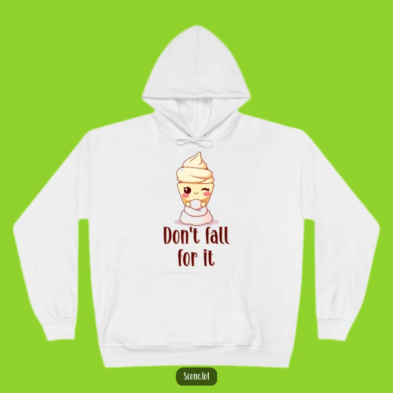 Cozy Funny Scone Hoodie: Warm Winking Cream Balance Sweatshirt, Perfect Humorous Gift