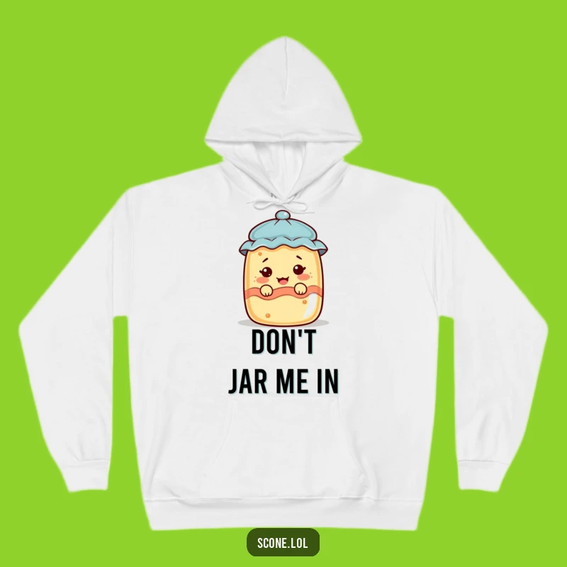 Cozy Funny Scone Jam Jar Face Hoodie - Warm & Witty Gift Idea