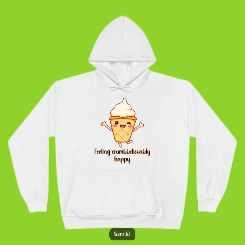 Cozy Funny Scone Hoodie with Cream Hat - The Ultimate Warm and Humorous Gift