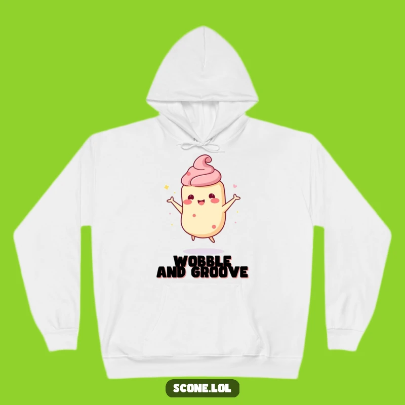 Funny Scone Dance Hoodie: Wobbly Character Comfort for a Fun Gift