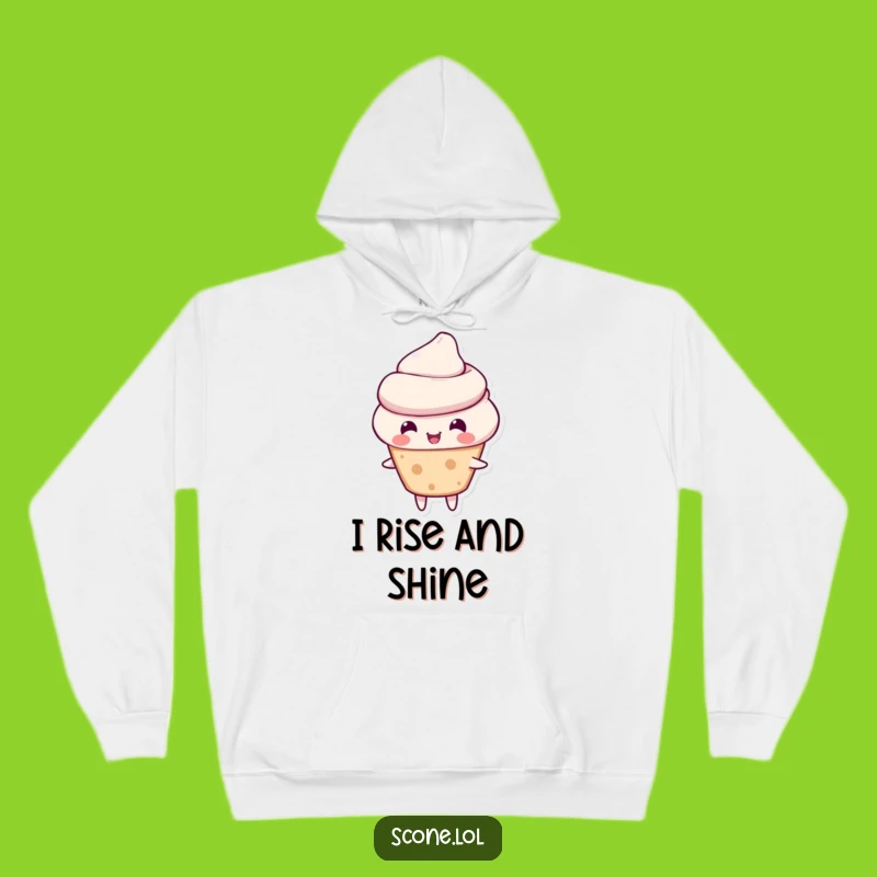 Funny Scone Hoodie - Cozy Cheerful Bounce, Warm and Humorous Gift