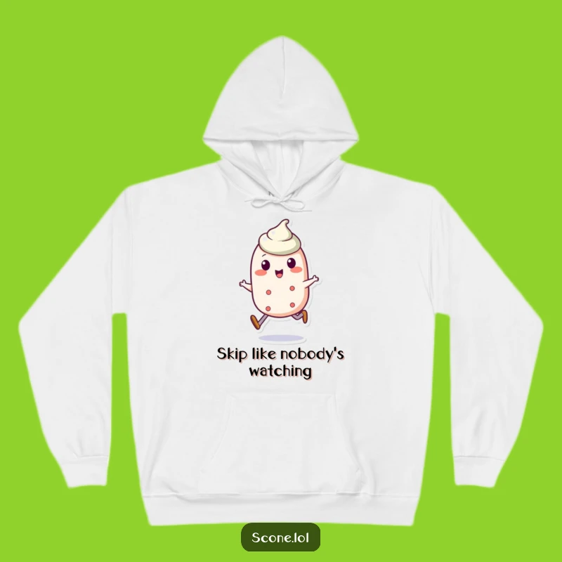 Funny Scone Jaunty Skip Hoodie: Cozy Character Comfort for a Happy Gift