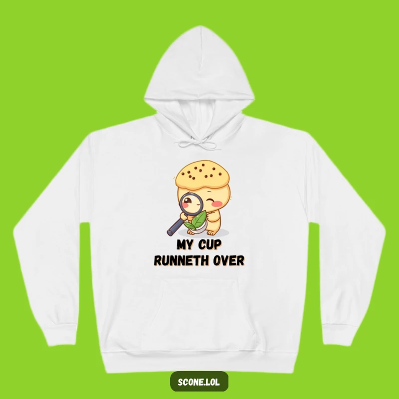 Funny Scone Tea Leaf Detective Hoodie - Cozy & Hilarious Gift for Investigators!