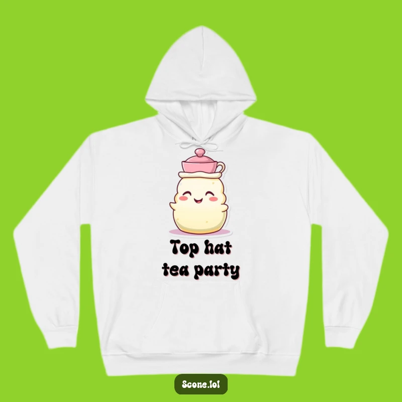 Funny Teacup Hat Scone Hoodie - Cozy Comfort with Tea Time Chic