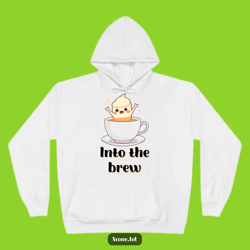 Cozy Funny Scone Tea Leap Hoodie - Warm & Whimsical Wear