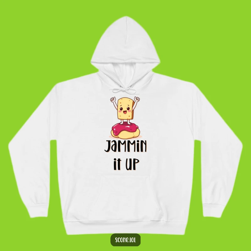 Funny Scone Victory Hoodie: Cozy Triumphant Character, Warm and Hilarious Gift