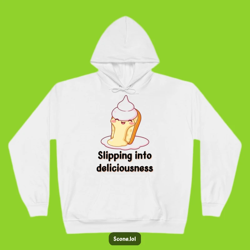 Funny Scone Cream Slide Hoodie: Cozy Up with Deliciously Humorous Style