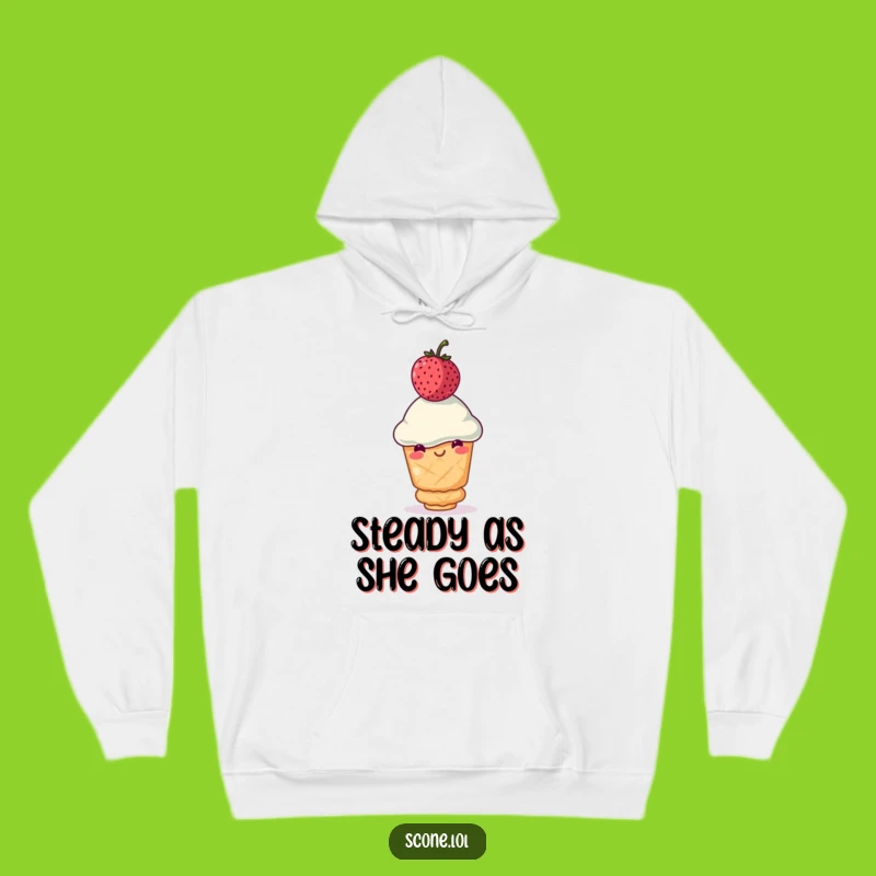 Funny Scone Berry Balance Hoodie: Cozy Up With A Hilariously Precarious Pastry