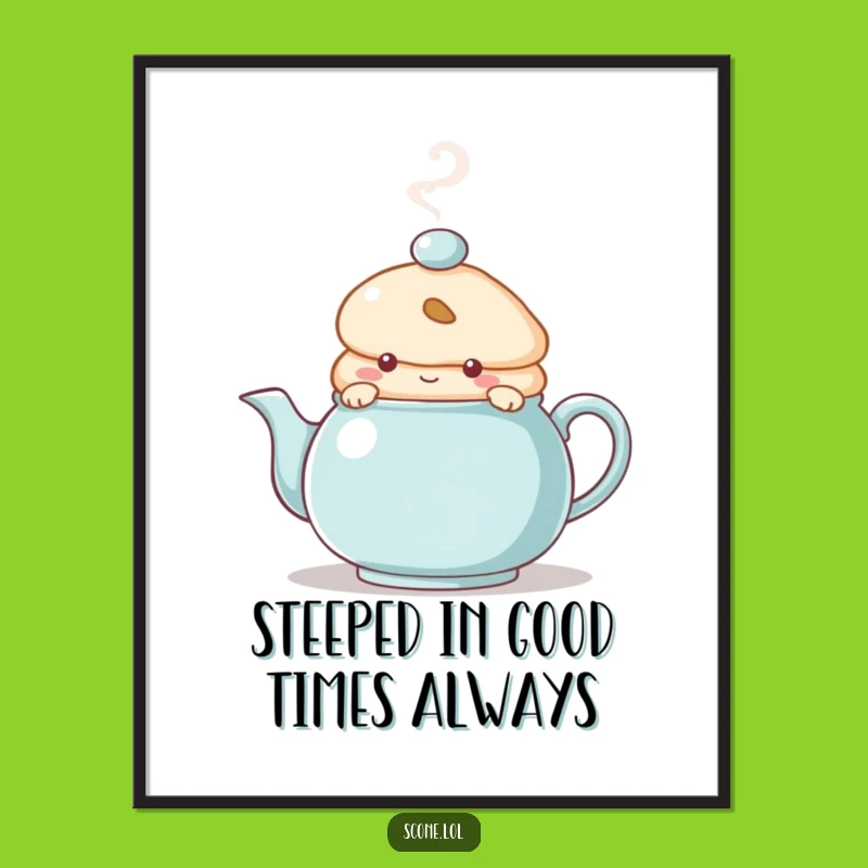 Cozy Tea Time Scone Art: Free Printable Humorous Downloadable Wall Art