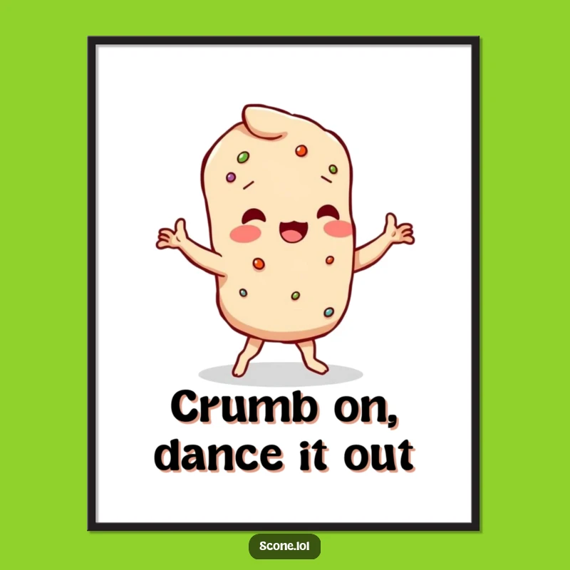 Wobbly Scone Dance Free Printable Wall Art - Quirky Downloadable Decor