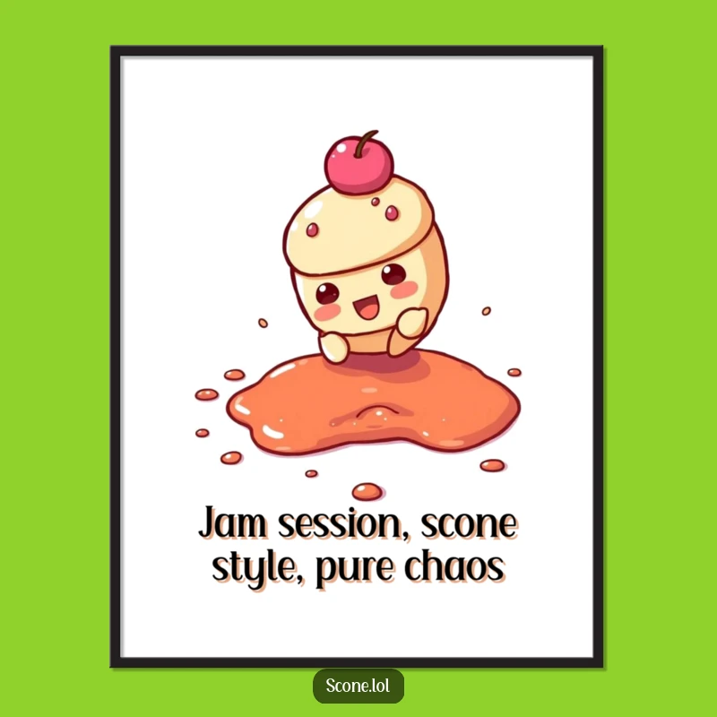 Dynamic Free Printable Wall Art: Scone Jam Slide, Downloadable Art for Playful Decor