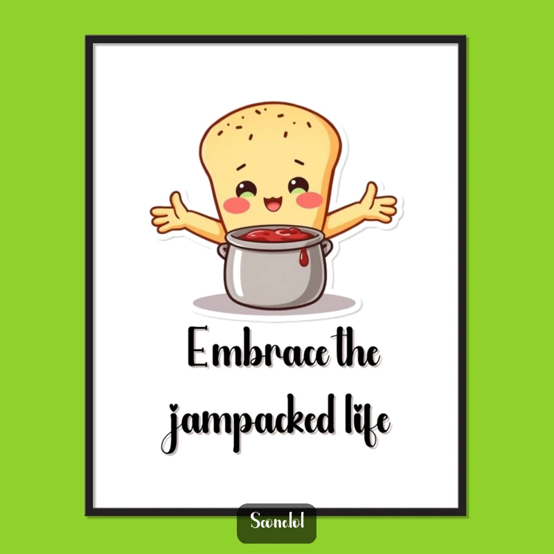 Funny Free Printable Wall Art: Scone's Jam Hug, Humorous Downloadable Decor