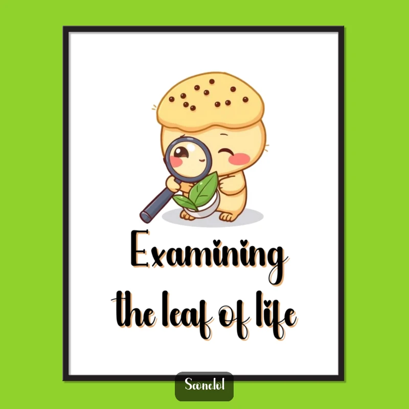 Funny Free Printable Wall Art: Scone Investigator Poster, Hilarious Downloadable Decor!