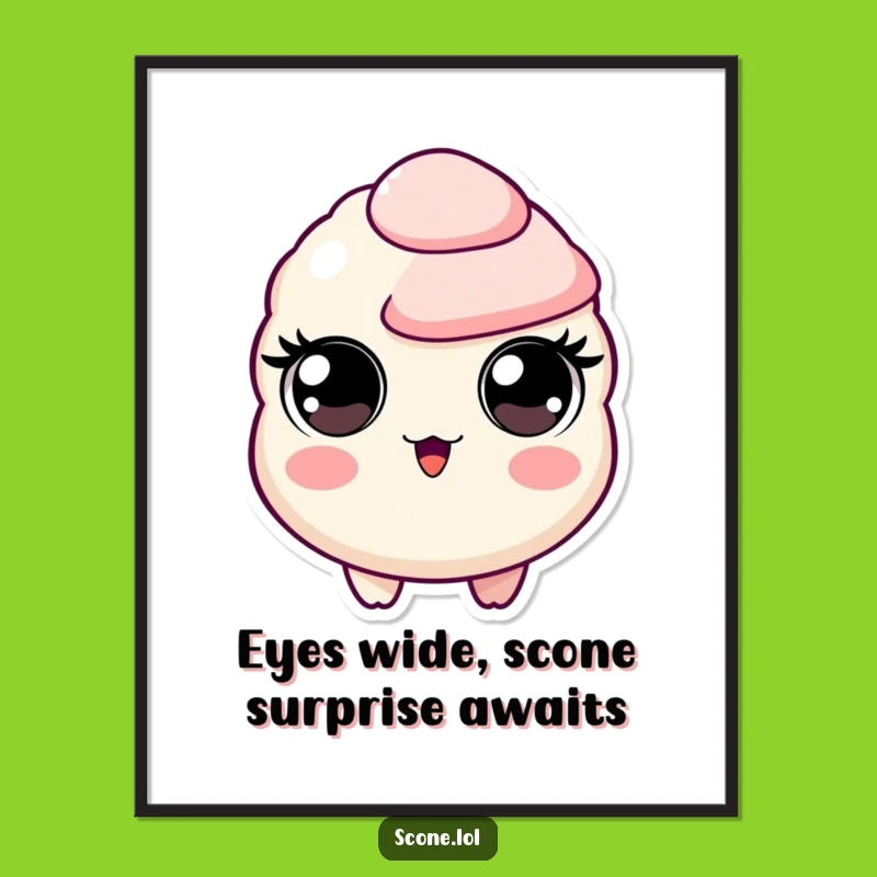 Hilarious Free Printable Wall Art: Surprised Scone Eyes, Downloadable Art for Quirky Decor