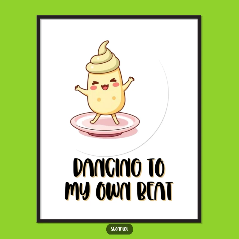 Funny Free Printable Wall Art: Scone Jig Saucer Downloadable Decor Gift