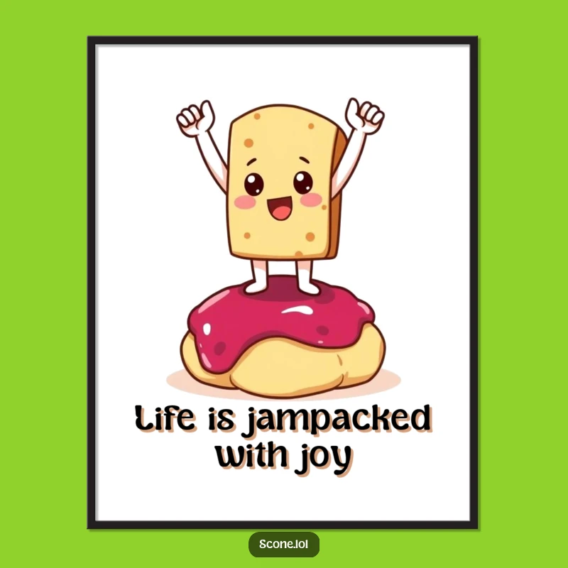 Funny Free Printable Wall Art: Scone Victory, Humorous Downloadable Decor