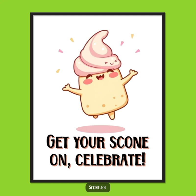 Joyful Scone Art: Free Printable Humorous Downloadable Wall Art for Lively Spaces