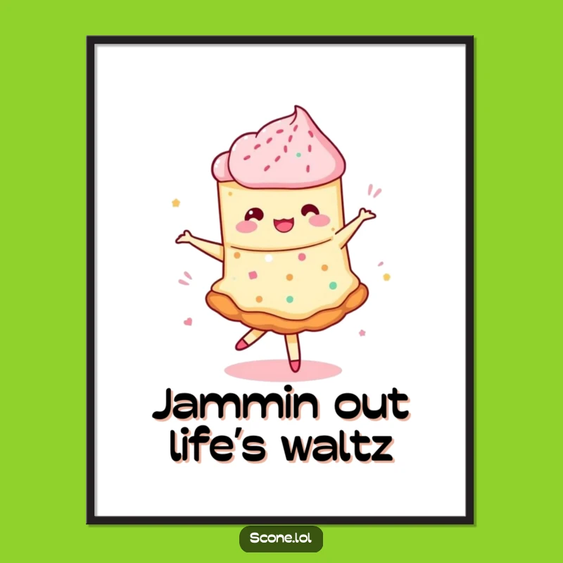 Funny Free Printable Wall Art: Dancing Scone Poster, Hilarious Downloadable Decor!