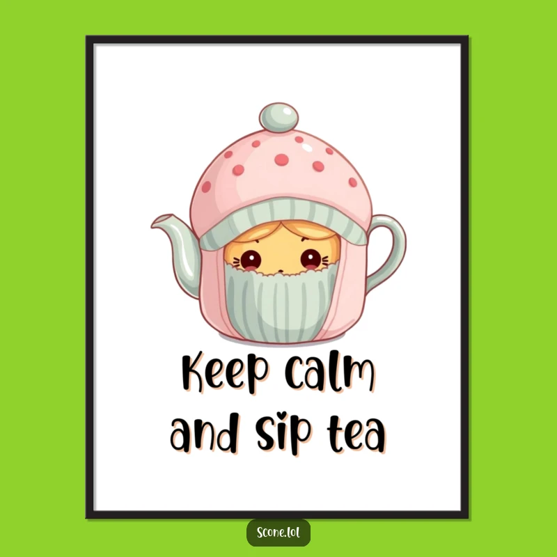 Funny Free Printable Wall Art: Curious Scone Cozy - Quirky Downloadable Decor