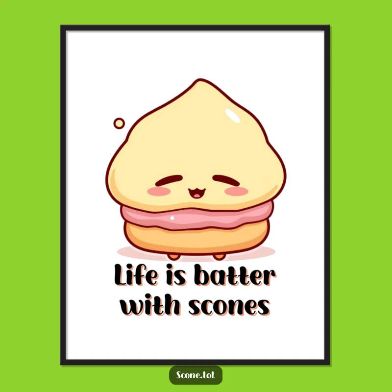 Relaxing Scone Art: Free Printable Humorous Downloadable Wall Art for Cozy Homes