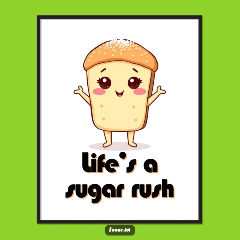 Free Printable Wall Art: Proud Scone Sugar Glam Digital Downloadable Art Gift