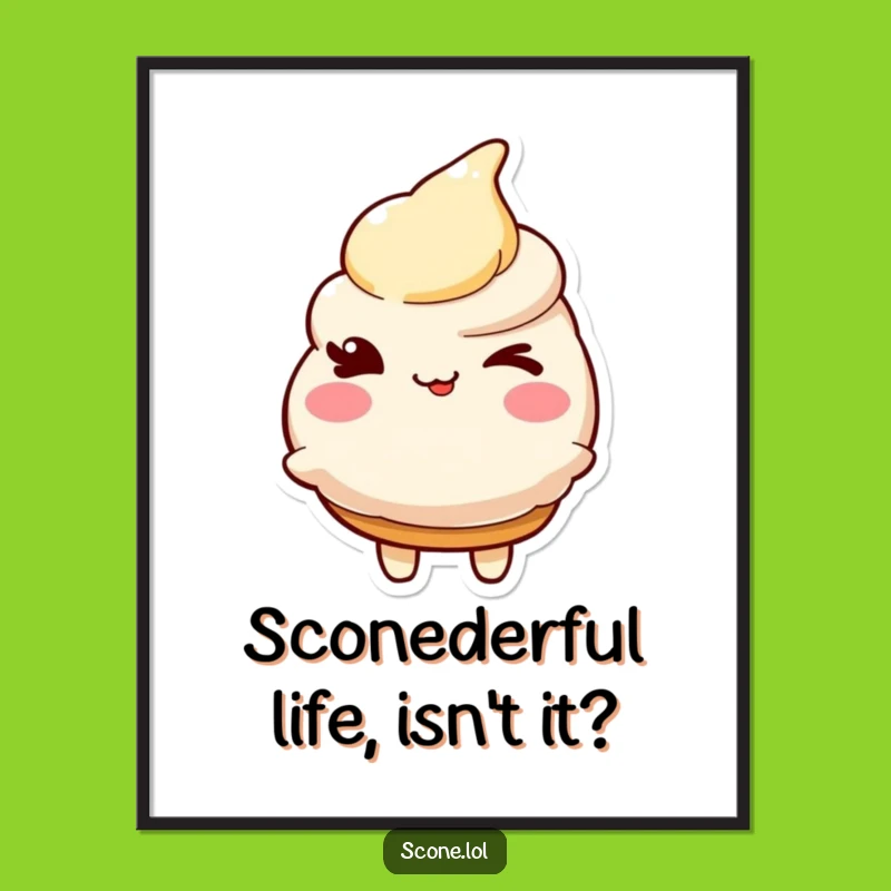 Funny Free Printable Wall Art: Winking Scone's Charm - Downloadable Quirky Decor