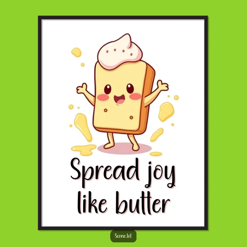 Funny Free Printable Wall Art: Scone Dance Party, Humorous Downloadable Decor