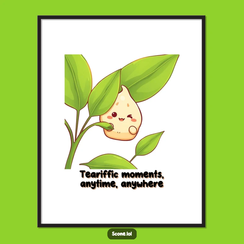 Funny Free Printable Wall Art: Peek-a-Boo Scone, Humorous Downloadable Decor