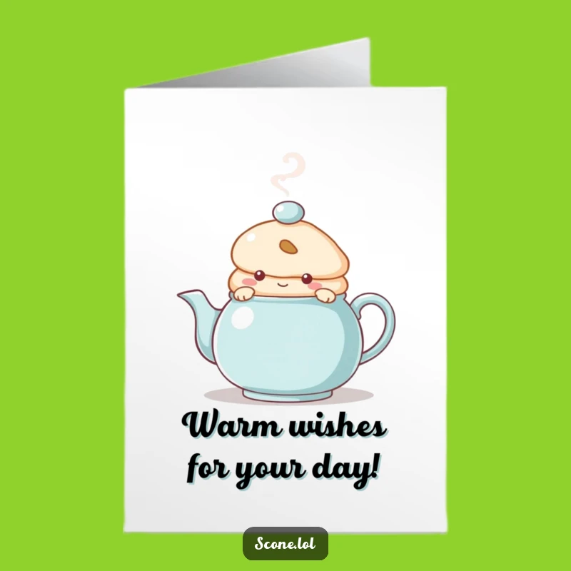 Birthday Tea Time! Scone Card: Free Printable Funny Downloadable Gift for a Cozy Celebration