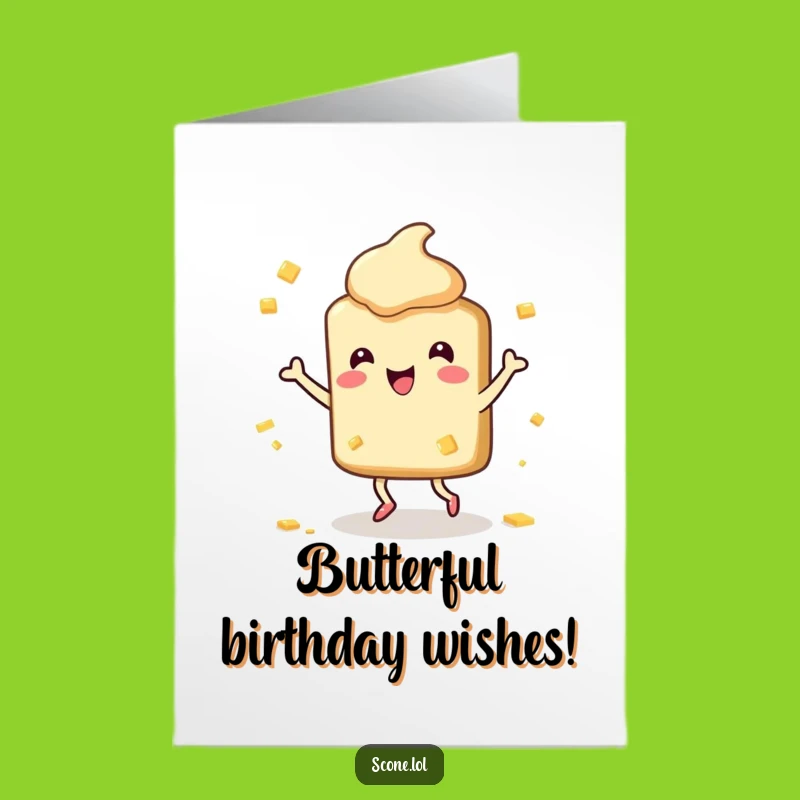 Funny Free Printable Scone Birthday Card: Buttered Up for a Happy Downloadable Gift