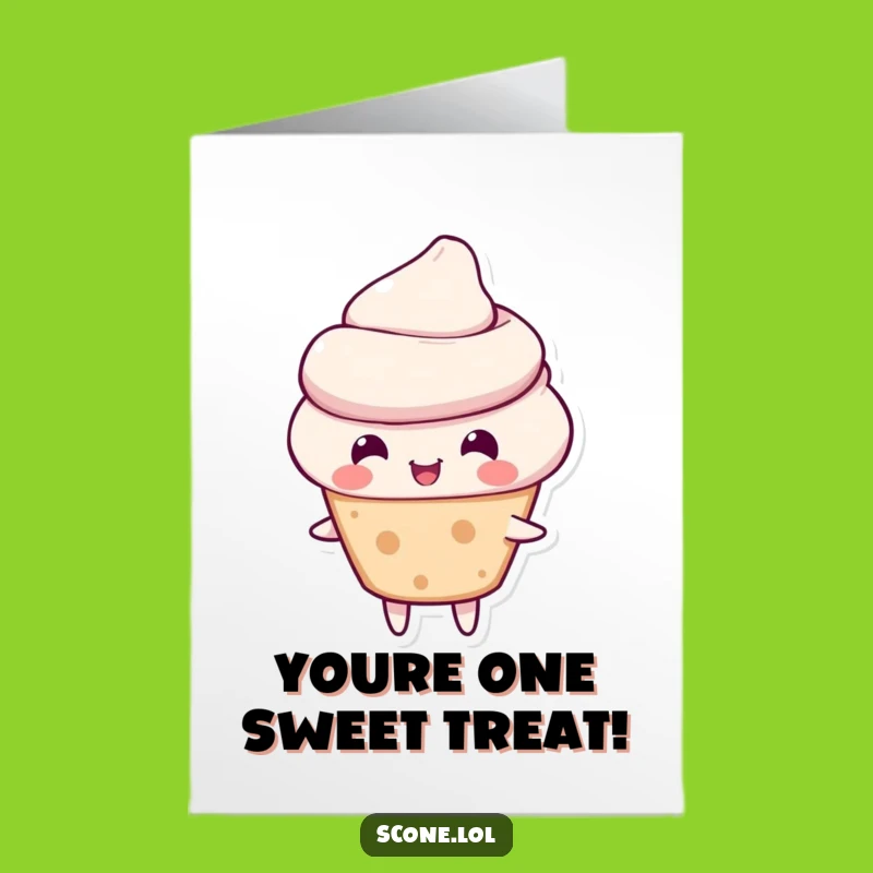 Free Printable Birthday Card: Scone Character Bounce - Funny Downloadable Gift