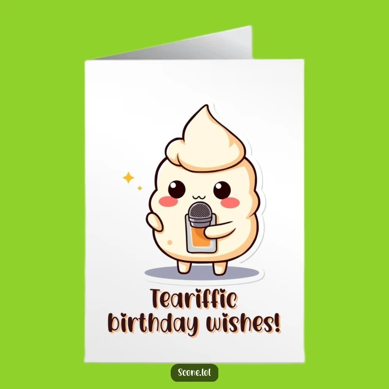 Free Printable Birthday Card: Scone's Mic Drop Birthday Jam - Funny Downloadable Gift