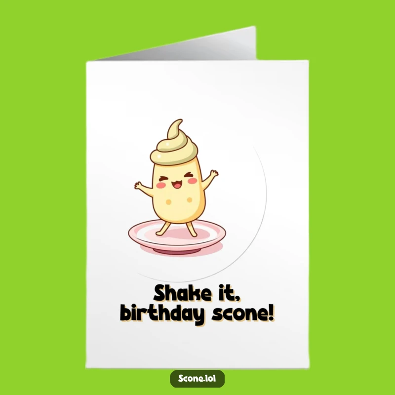 Free Printable Birthday Card: Silly Scone Jig Saucer Funny Downloadable Gift