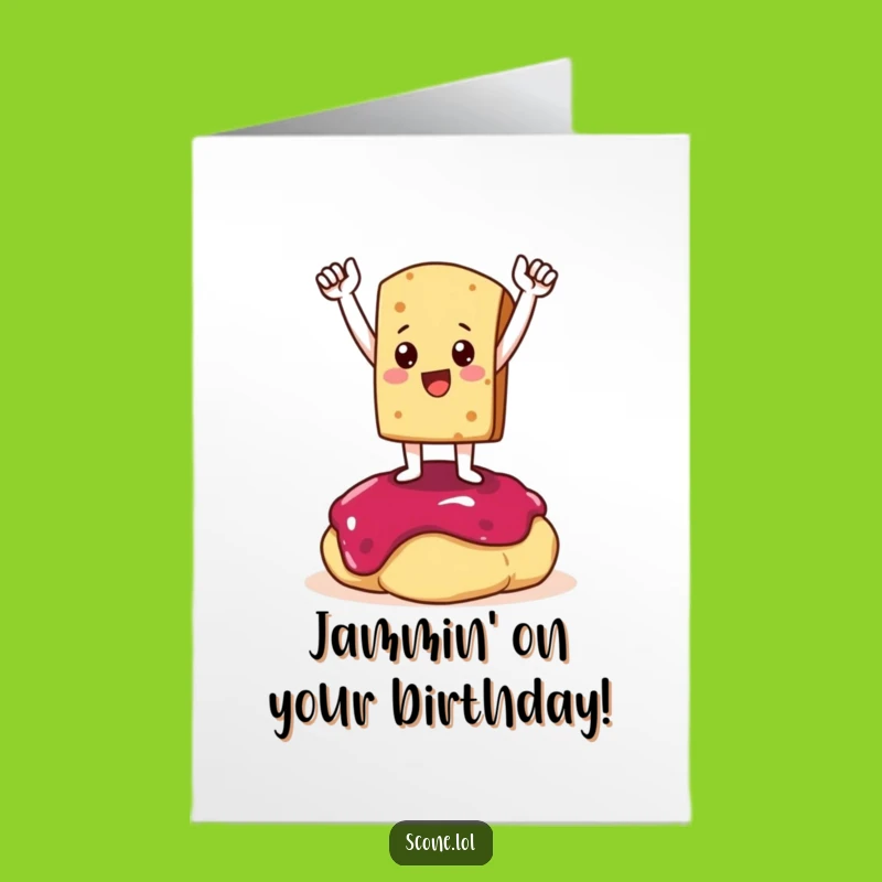 Free Printable Birthday Card: Triumphant Scone King, Hilarious Downloadable Gift